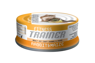 Консервированный корм для взрослых кошек Trainer Fitness Adult Rabbit and Maize с мясом кролика и кукурузы 70 г