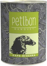 Консервы для собак и щенков Petibon Banquet с каре ягненка 340 г