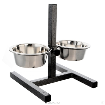 Подставка c 2-мя мисками для собак Triol, регулируемая 0,75л, 1,6 мл