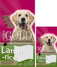 Сухой корм для взрослых собак Nero Gold Super Premium Adult Lamb and Rice 23/10 с ягненком и рисом