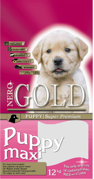 Сухой корм для щенков крупных пород Nero Gold Super Premium Puppy Maxi 29/18 с курицей и рисом 18 кг