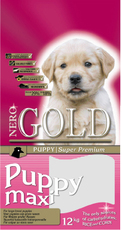 Сухой корм для щенков крупных пород Nero Gold Super Premium Puppy Maxi 29/18 с курицей и рисом