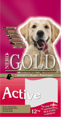Сухой корм для взрослых и активных собак Nero Gold Super Premium Adult Active с курицей и рисом 12 кг