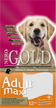 Сухой корм для взрослых собак крупных пород Nero Gold Super Premium Adult Maxi 26/16 12 кг, 18 кг