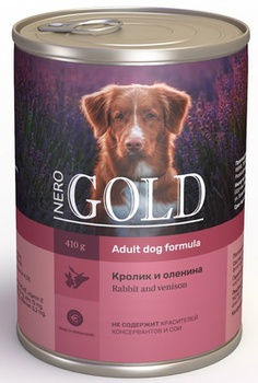 Консервы для взрослых собак Nero Gold Rabbit and Venison с кроликом и олениной 410 г