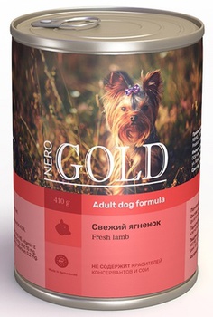 Консервы для взрослых собак Nero Gold Lamb со свежим ягненком 410 г