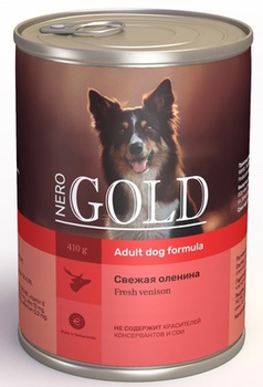 Консервы для взрослых собак Nero Gold Venison со свежей олениной 410 г