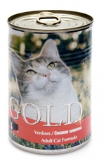 Консервированный корм для взрослых кошек Nero Gold Venison свежая оленина