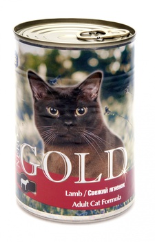 Консервированный корм для взрослых кошек Nero Gold Lamb свежий ягненок 410 г, 810 гр