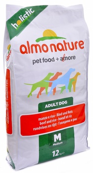 Сухой корм для взрослых собак Almo Nature Medium Adult Beef and Rice Holistic с говядиной 2 кг, 12 кг