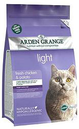 Arden Grange Adult Cat Light  сухой беззерновой корм для кошек, Диетический с курицей и картофелем 4 кг