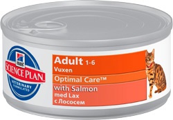 Консервированный корм для взрослых кошек Hill's Science Plan Adult with Salmon с лососем 85 г