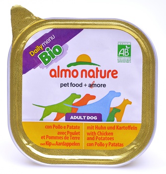 Консервы для взрослых собак Almo Nature Daily Menu паштет с курицей и картофелем 300 г