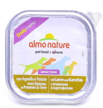 Консервы для взрослых собак Almo Nature Daily Menu с ягненком и картофелем 100 г, 300 гр