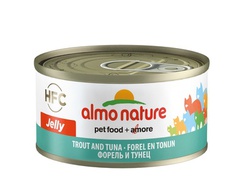 Консервы для кошек Almo Nature Legend HFC Adult Cat Trout&Tuna  с форелью и тунцом в желе 70гр