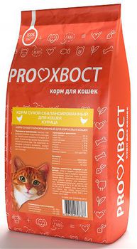 Сухой корм для взрослых кошек Прохвост с курицей 10 кг