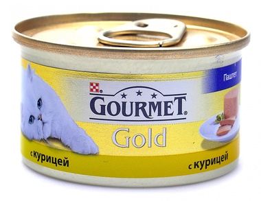 Консервированный корм для взрослых кошек Gourmet Gold паштет с курицей 85 гр