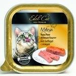 Консервированный корм для взрослых кошек Edel Cat нежный паштет, с птицей, 100 г 