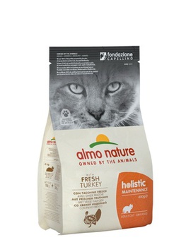 Сухой корм для взрослых кошек Almo Nature Adult Cat Tutkey с индейкой 400 гр, 2 кг