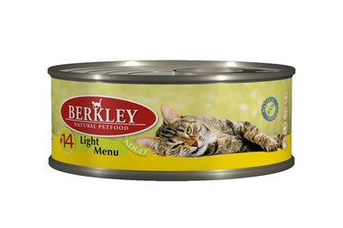 Консервированный корм для взрослых кошек Berkley Лайт с телятиной и кроликом 100 г 100 г