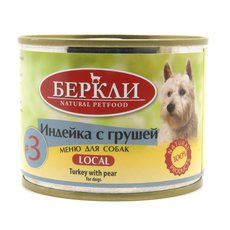 Консервы для взрослых собак Berkley Adult Turkey and Apples с индейкой и груша 200 г