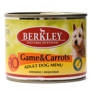 Корм для собак Berkley №10 оленина с морковью консервированный 200г 200 гр