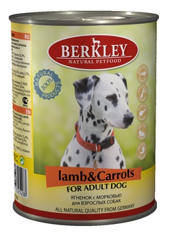 Консервы для взрослых собак Berkley с ягненком и морковью 400 г