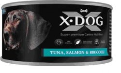 Консервы для взрослых собак X-Dog с тунцом, лососем и брокколи 160 г