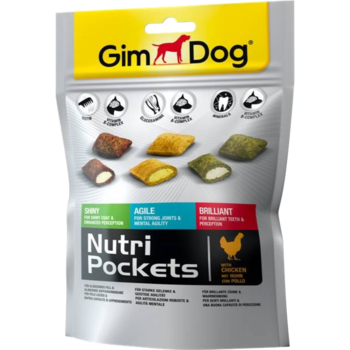 Gim Dog Nutri Pockets / Джим Дог хрустящие подушечки 150г
