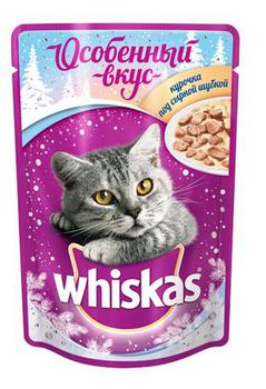 Консервированный корм для взрослых кошек Whiskas курочка под сырной шубкой 85 г 24 шт