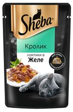 Влажный корм для кошек Sheba Ломтики в желе с кроликом, 75г