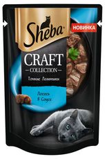 Влажный корм для кошек Sheba Craft Collection лосось в соусе, 75 г