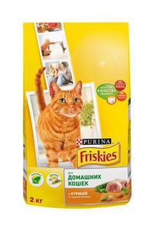 Сухой корм для взрослых кошек Friskies  Indoor с курицей 400 гр, 1,5 кг