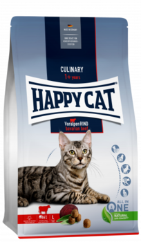 Сухой корм для взрослых кошек Корм Happy Cat Voralpen-Rind Culinary Альпийская говядина 300 гр, 1,3 кг, 4 кг, 10 кг