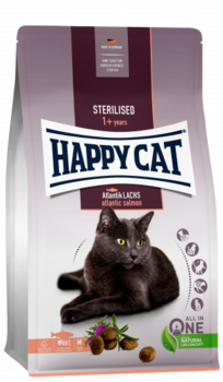 Сухой корм для взрослых кошек Happy Cat Fit and Well Adult, атлантический лосось 300 гр, 1,3 кг, 4 кг, 10 кг