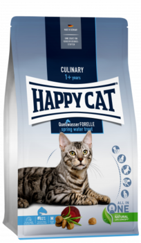 Сухой корм для взрослых кошек Happy Cat Quellwasser-Forelle Culinary Ручьевая форель 300 гр, 1,4 кг, 4 кг, 10 кг