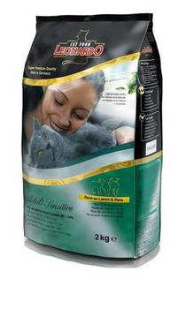 Сухой корм для взрослых кошек склонных к аллергии Leonardo Adult Sensitive Lamb с ягненком 400 гр, 2 кг, 7,5 кг, 15 кг
