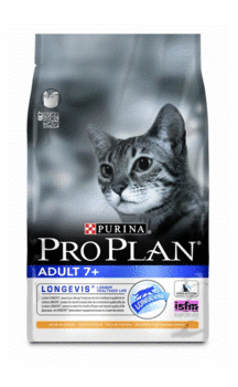 Сухой корм для пожилых кошек Pro Plan Senior Chicken and Rice с курицей и рисом 400 гр, 1,5 кг
