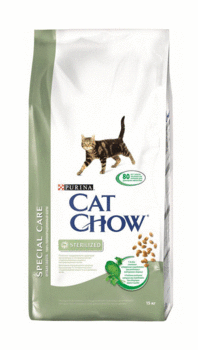 Сухой для кастрированных котов и стерилизованных кошек Purina Cat Chow Sterilised 400 гр, 1,5 кг, 15 кг