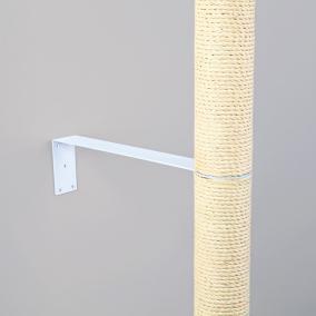 Крепёж на стену для установки домов для кошек, короткий, металл, 43 × 10 × 5,8 см, белый