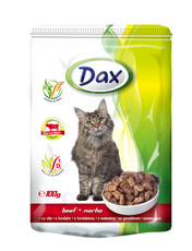 Консервированный корм для взрослых кошек Dax с говядиной 100 г