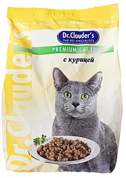 Dr.Clauder's. Сухой корм для кошек с курицей. 400 гр, 15 кг