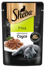 Влажный корм для кошек Sheba Ломтики в соусе с уткой, 75г