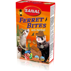 Хрустящие подушечки для хорьков Sanal Ferret Bits с мальт пастой, таурином и витаминами A,D,E, 75 г, 6 шт