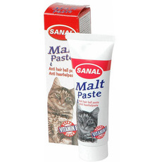 Паста для вывода шерсти для взрослых кошек Sanal Malt Hair Ball Paste со вкусом мяса и витамином Е 100 г