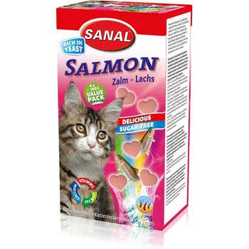 Лакомство для кошек Sanal Cats Salmon Лосось с В1, В2, В6, В12, 400 г