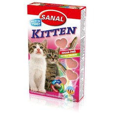 Витаминный комплекс для котят с 6-недельного возраста Sanal Kitten с лососем, 30 г