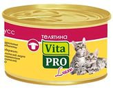 Консервированный корм для котят Vitapro Luxe мусс из телятины 85 г