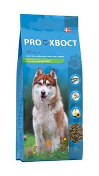 Сухой корм для взрослых собак с чувствительным пищеварением ПроХвост с лососем и рисом 13 кг