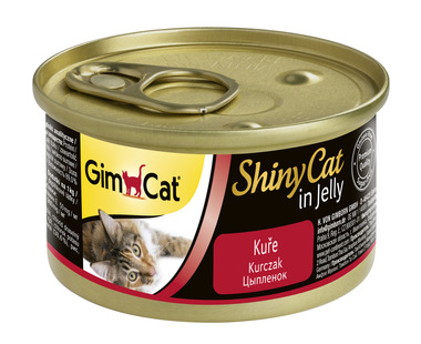 Консервированный корм для взрослых кошек Gimpet Shiny Cat из цыпленка 70 г